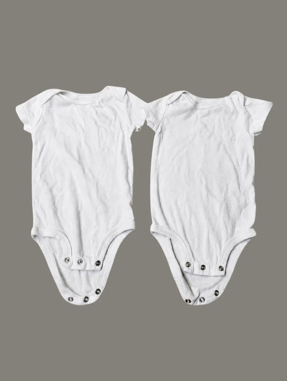 Carter's 9M White Short Sleeve Bodysuits 2 Pack